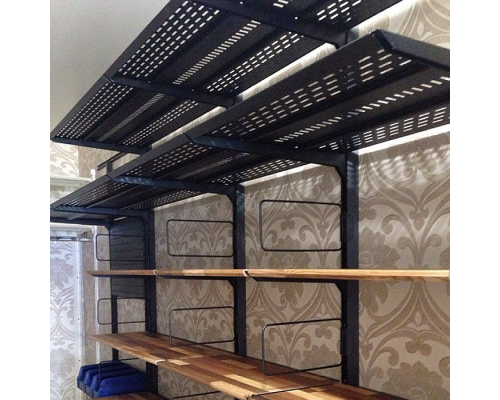 Система сетчатая в прихожую с ящиками